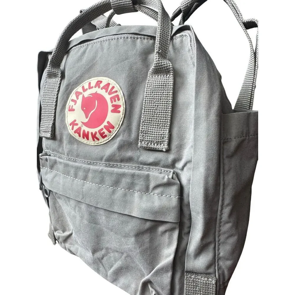Fjallraven Kanken Mini Backpack Bag Water Resistant In Fog Gray